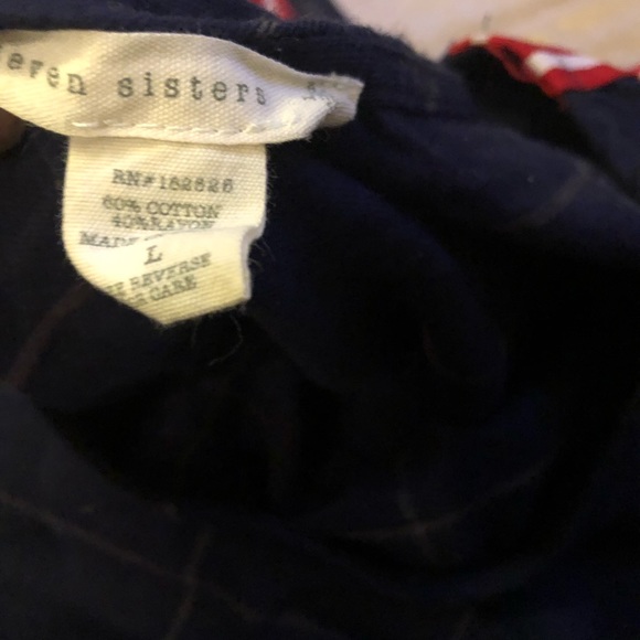 Seven sisters blue red and white long sleeve top - Picture 5 of 6